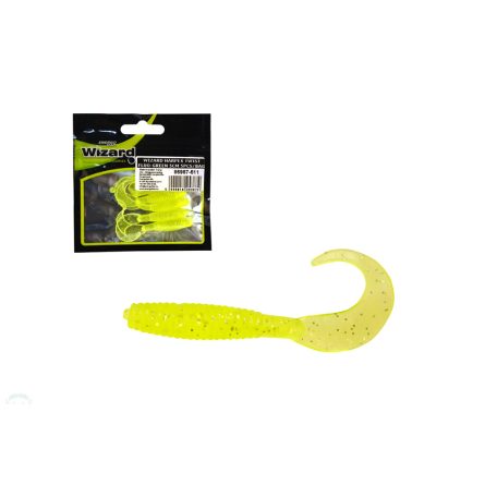 WIZARD HARPEX TWIST FLUO-GREEN 5CM 5PCS/BAG