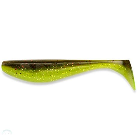 FISHUP_WIZZLE SHAD 3" (8PCS.), #203 - GREEN PUMPKIN/FLO CHARTREUSE