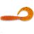 FISHUP_FANCY GRUB 2.5" (10PCS.), #049 - ORANGE PUMPKIN/BLACK