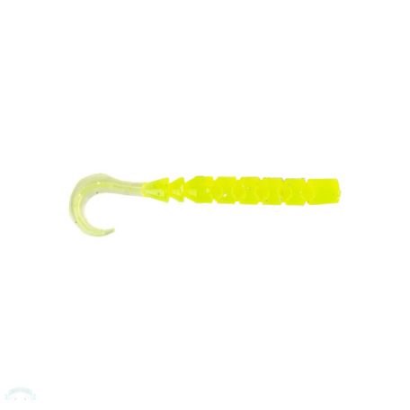 MUSTAD AJI CURLY TAIL 2.5'' CLEAR CHARTREUSE 12DB/CSOMAG