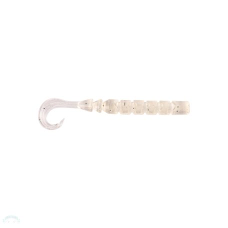 MUSTAD AJI CURLY TAIL 2.5'' CLEAR LUMINOUS SILVER GLITTER 12DB/CSOMAG