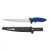 MUSTAD 9" 4116 STAINLESS STEEL STIFF FILLET KNIFE - POLISHED BLADE FINISH BLUE