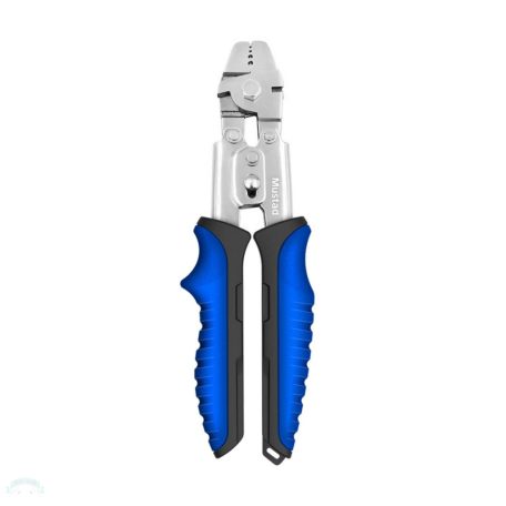 MUSTAD 10” CRIMPING TOOL, , 420 STAINLESS STEEL, FINE POLISH BLUE