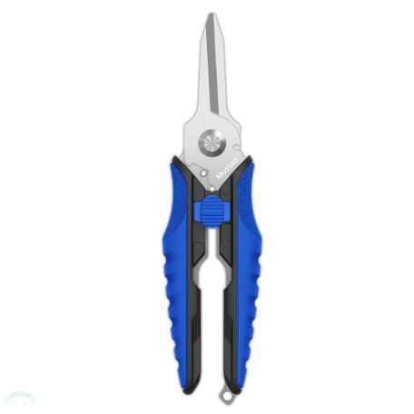 MUSTAD 5.5" HD 420 STAINLESS STEEL, SPRING ASSIST SCISSORS BLUE