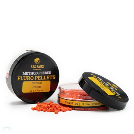 SBS METHOD FEEDER FLURO PELLETS ORANGE 3 MM 30G