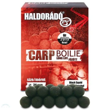 Haldorádó Carp Boilie Long Life 800g 24 mm - Fekete Tintahal