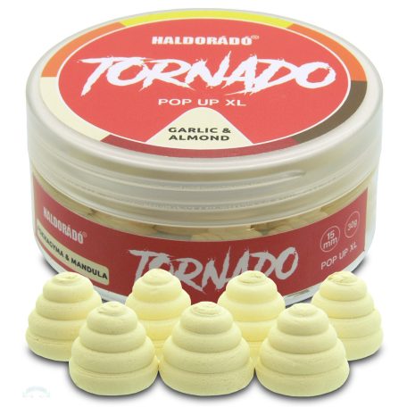 Haldorádó TORNADO Pop Up XL 15 mm - Fokhagyma & Mandula