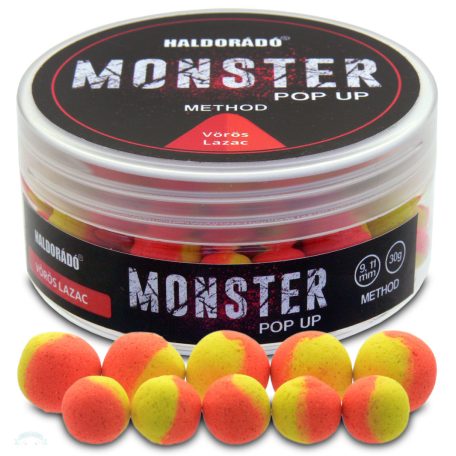 Haldorádó MONSTER Pop Up Method 9, 11 mm - Vörös Lazac