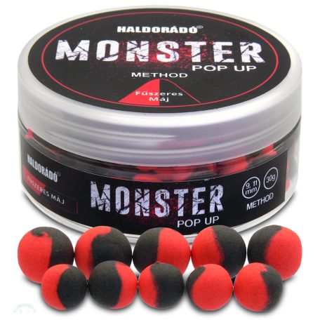 HALDORÁDÓ MONSTER Pop Up Method 9, 11 mm - Fűszeres Máj