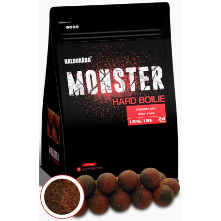 HALDORÁDÓ MONSTER Hard Boilie 24+ - Fűszeres Máj