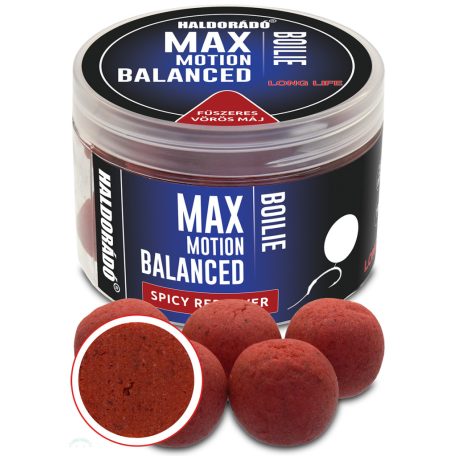 Haldorádó MAX MOTION Boilie Balanced 20 mm - Fűszeres Vörös Máj