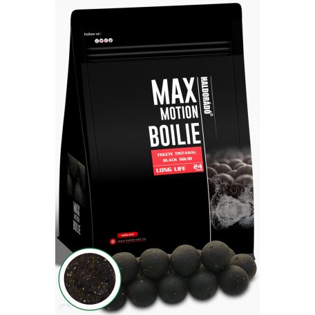 Haldorádó MAX MOTION Boilie Long Life 24 mm - Fekete Tintahal