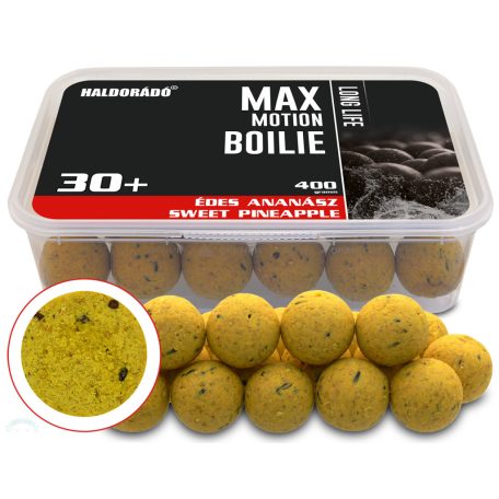 Haldorádó MAX MOTION Boilie Long Life 30+ mm - Édes Ananász