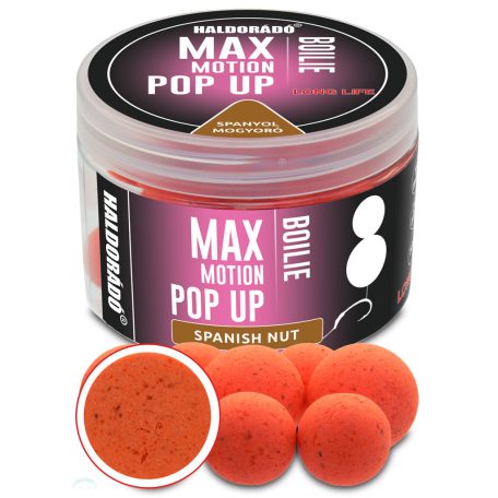 HALDORÁDÓ MAX MOTION Boilie Pop Up 16, 20 mm - Spanyol Mogyoró