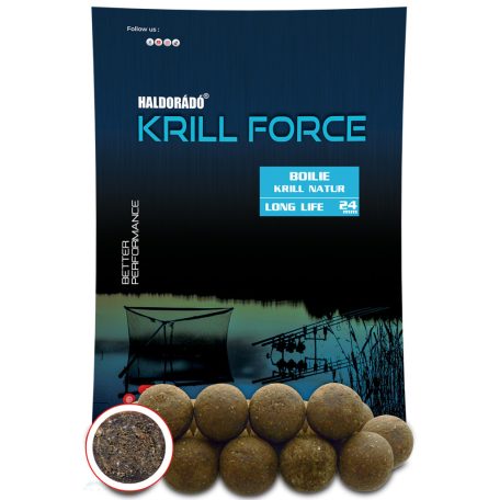 Haldorádó KRILL FORCE Boilie Long Life 24 mm - Krill Natur