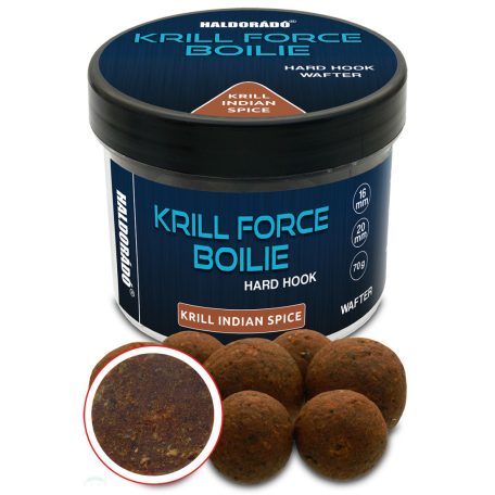 Haldorádó KRILL FORCE Boilie Hard Hook Wafter 16, 20 mm - Krill Indian Spice