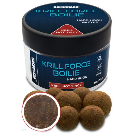 Haldorádó KRILL FORCE Boilie Hard Hook Wafter 24, 30 mm - Krill Hot Spicy