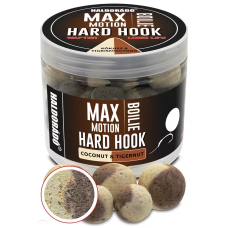 Haldorádó MAX MOTION Boilie Hard Hook Wafter 16, 20 mm - Kókusz & Tigrismogyoró