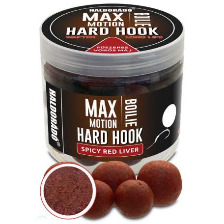 Haldorádó MAX MOTION Boilie Hard Hook Wafter 16, 20 mm - Fűszeres Vörös Máj