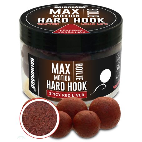 Haldorádó MAX MOTION Boilie Hard Hook Wafter 24, 30 mm - Fűszeres Vörös Máj