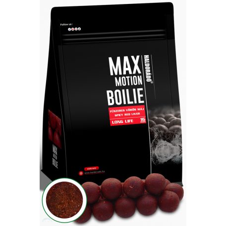 Haldorádó MAX MOTION Boilie Long Life 16 mm - Fűszeres Vörös Máj