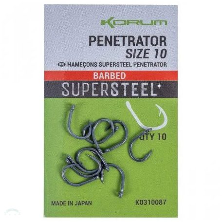 Korum PENETRATOR HOOK BARBED SIZE 08