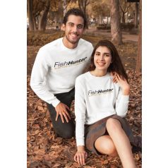 Fish Hunter unisex pulóver fehér
