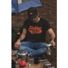 Fishing Forever férfi fekete póló