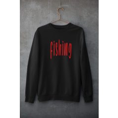 Fishing unisex pulóver fekete