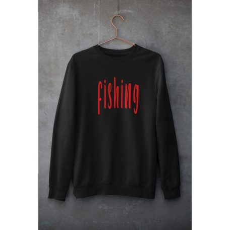 Fishing unisex pulóver fekete