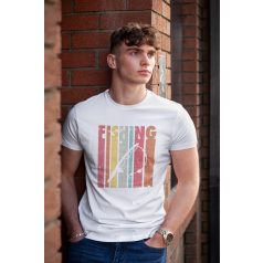 Fishing color férfi fehér póló