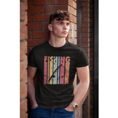 Fishing color férfi fekete póló