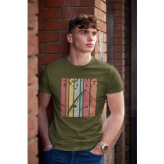 Fishing color férfi military póló