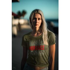 Horgász  női military póló