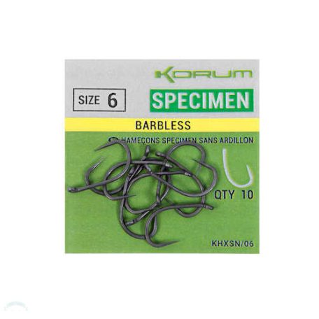 Korum XPERT SPECIMEN BARBLESS HOOKS - SIZE 8