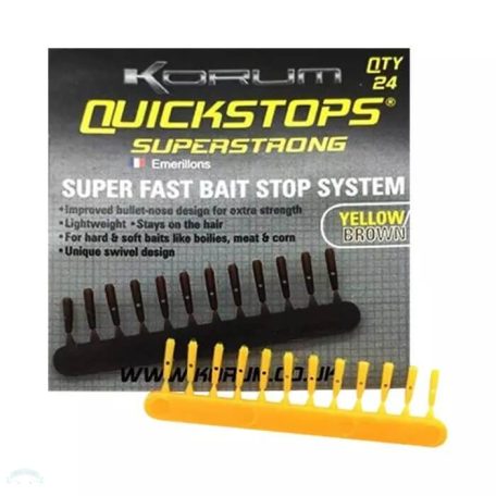 Korum QUICKSTOPS - YELLOW / BROWN