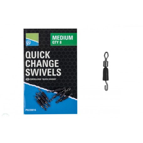 PRESTON QUICK CHANGE SWIVELS - MEDIUM