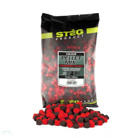 Stég Pellett Mix 800g 8mm Eper-Halibut