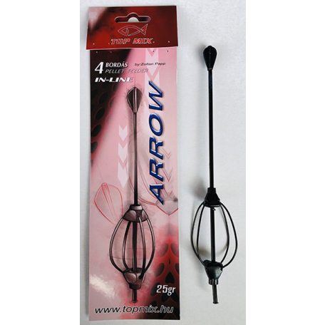 TOP MIX Négybordás arrow method feeder kosár, 25g