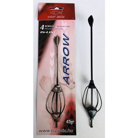 TOP MIX Négybordás arrow method feeder kosár, 45g