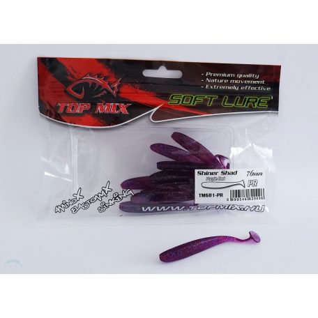 Top Mix Shiner Shad Purple Red 76 mm