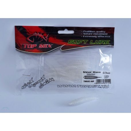 Top Mix Shiner Worm White Pearl 60 mm