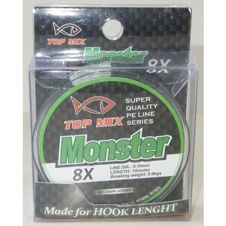 TOP MIX X8 Monster előke zsinór 0,10mm