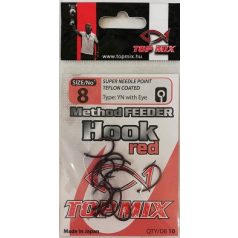 TOP MIX Method Feeder horog #8, vörös