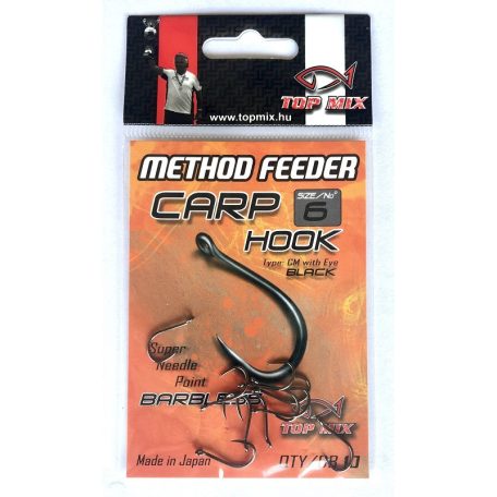 TOP MIX Method Feeder Carp Hook Barbless #8